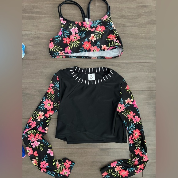 Cat & Jack swim bundle size 14/16, 18 Bikini, Bathing suit, tankini, rash guard - Picture 2 of 5